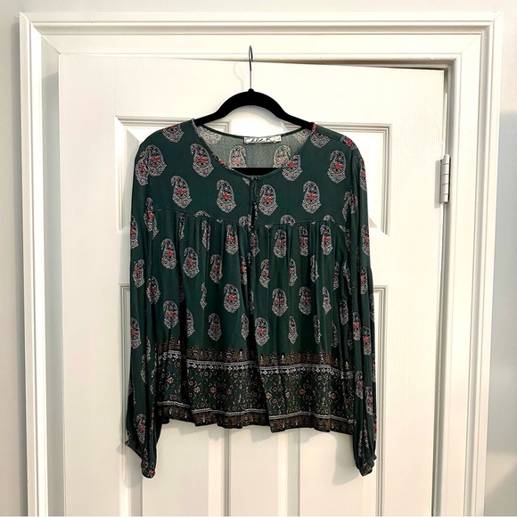 Nordstrom Chloe K. Paisley Boho Flowy Blouse - Picture 1 of 4